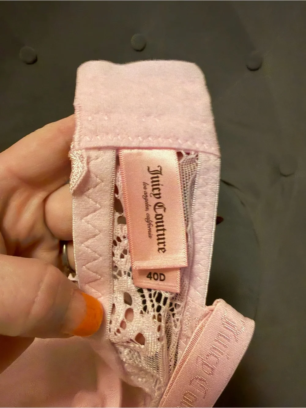Juicy Couture lace plunge